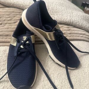 New Balance Navy Blue and Gold Women's Sneakers
